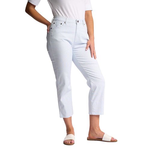 Vassalli Printed Slim Leg 7/8 Length Pant